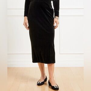 Talbots Strtch Velvet Midi Skirt